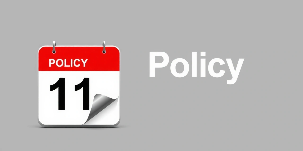 Calendario con una fecha marcada, simbolizando actualizaciones de políticas